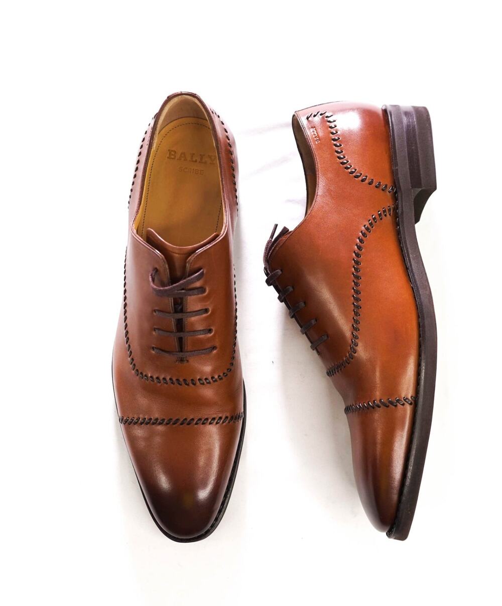 $1,300 BALLY - Brown GOODYEAR Leather Oxfords - US 12 (11UK)